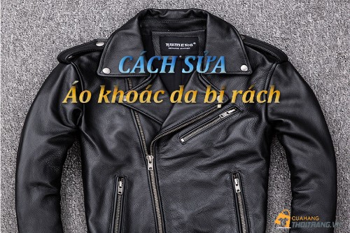 Chi tiết các bước sửa áo khoác da bị rách bằng keo dán